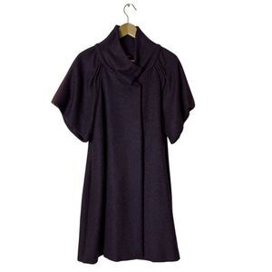 MAX&Co Purple Wool Blend Short Sleeve Coat Womens Size M